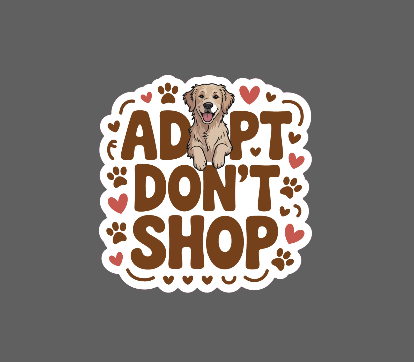 Adopt Don't Shop Sticker Dog Cat Animals Pet Friend Gift Waterproof NEW