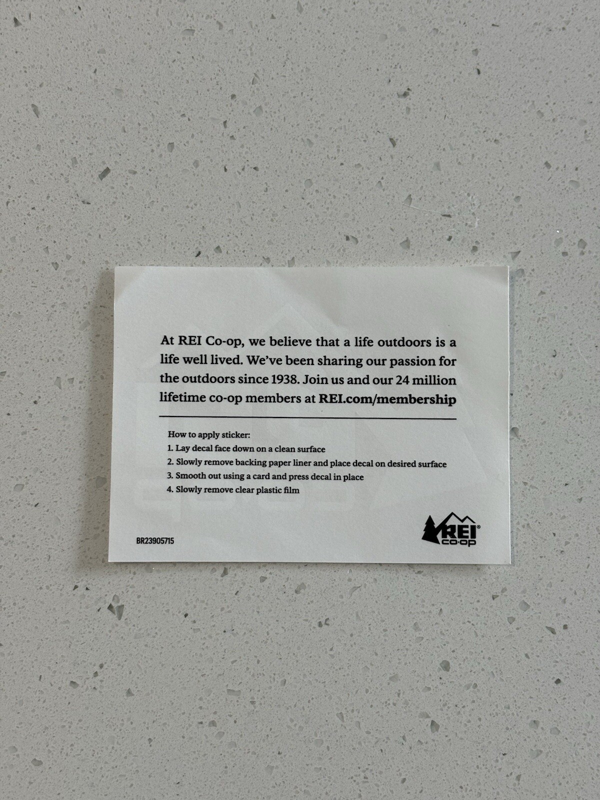 Rei Co-op White Decal Sticker Logo