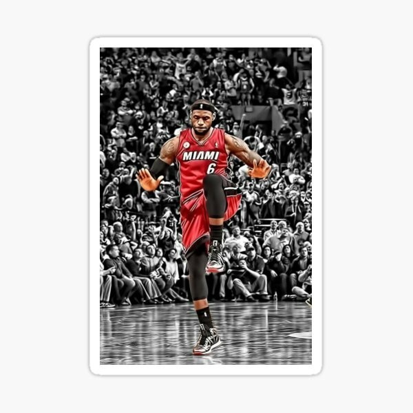 lebron james basketball nba Sticker Gloss Laminate l Waterproof uv resistant
