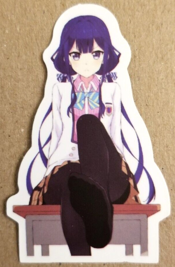 Waifu Sticker Girl Idol Princess Bikini Lingerie Purple Anime Manga Pinup Pin Up