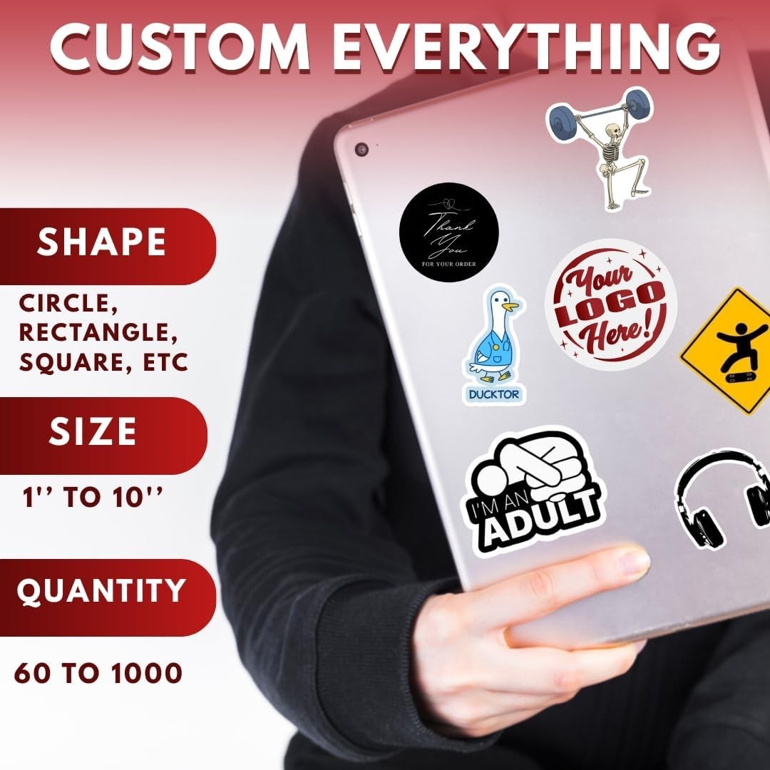 Custom Logo Label Packaging Personalized DTF Weather Waterproof Decal Stickers