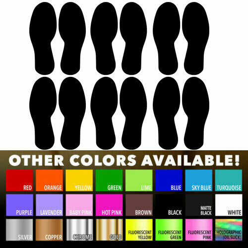 9" Footprint Decal Stickers for Business Store Warehouse Wall Door Window Exit
