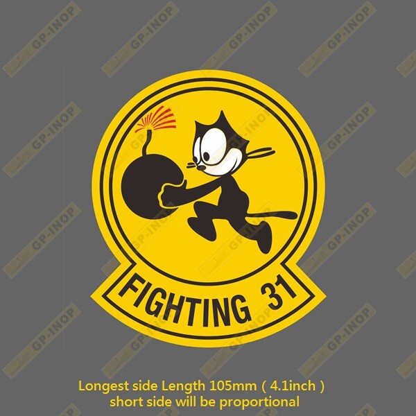 VF-31 Tomcatters Felix STICKER GRUMMAN TOMCAT F14 Vinyl Sticker laptop luggage