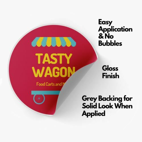 Custom Logo Stickers Personalized Vinyl Labels for Business 50 pk. | instMerch