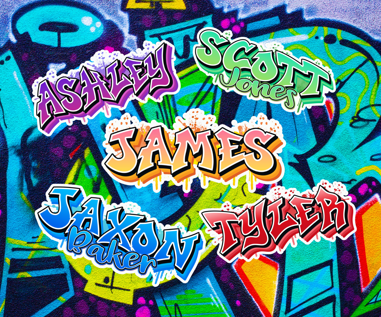 Graffiti Custom Name Decal Waterproof Vinyl Label Personalized Gift Sticker