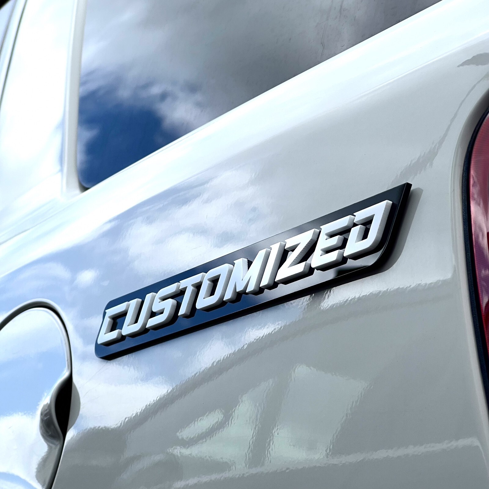 Custom Car Emblem Badge MULTI COLOR Customized Text Names
