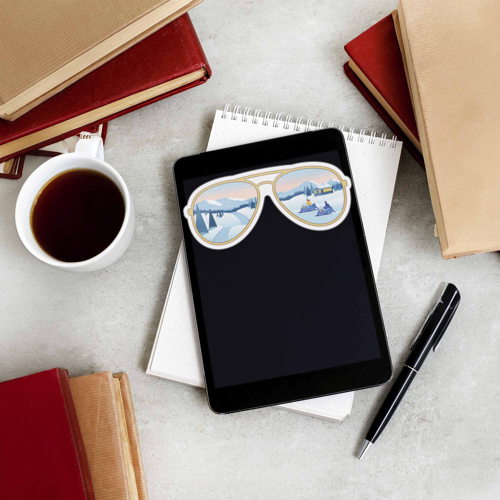 Sunglasses Snowmobile Sticker