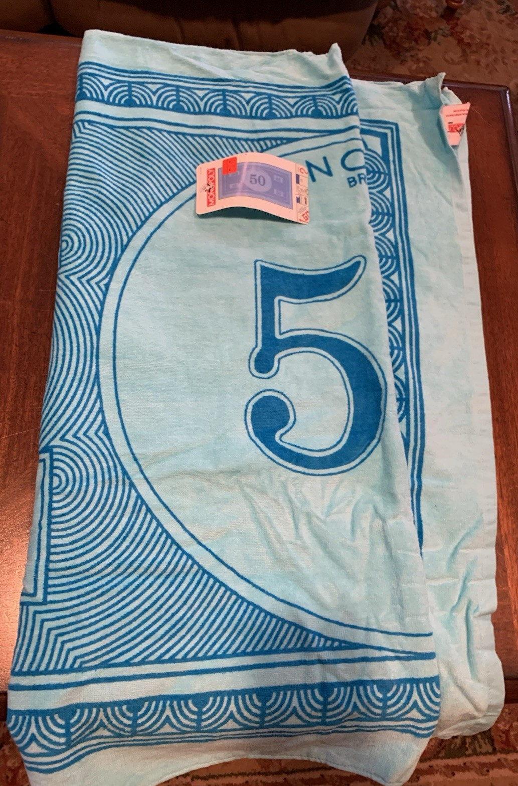 Monopoly Bathroom Set:Towels, shower curtain, garbage can, etc.(see description)