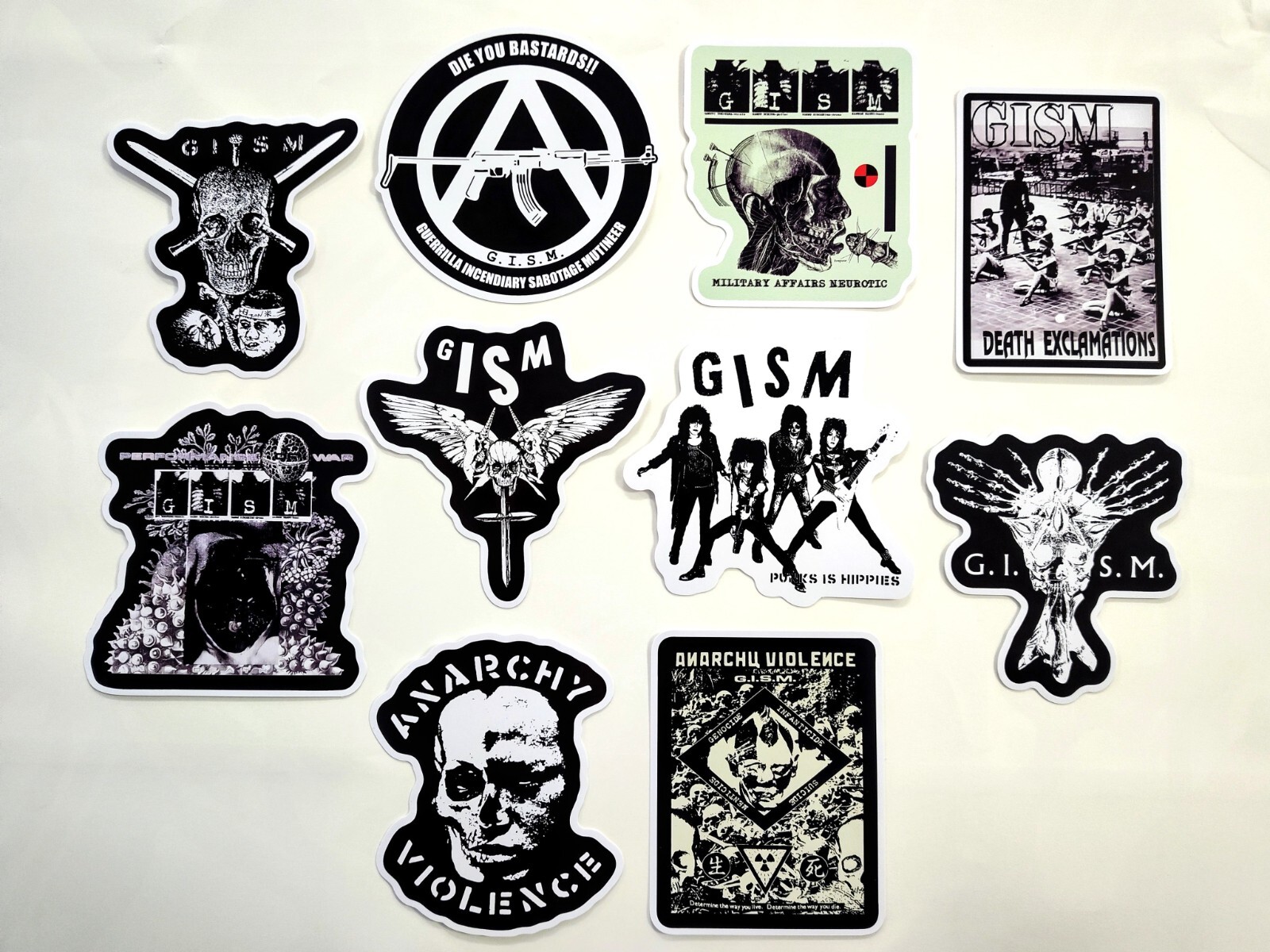 Sticker Pack (10 Vinyl Stickers) Japanese Crust Hardcore Punk Rock Band