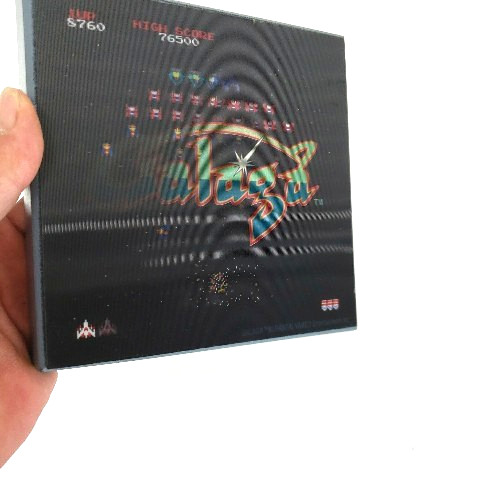 VIDEO GAME – GALAGA – 3D 6x6x1.5 Wooden hologram
