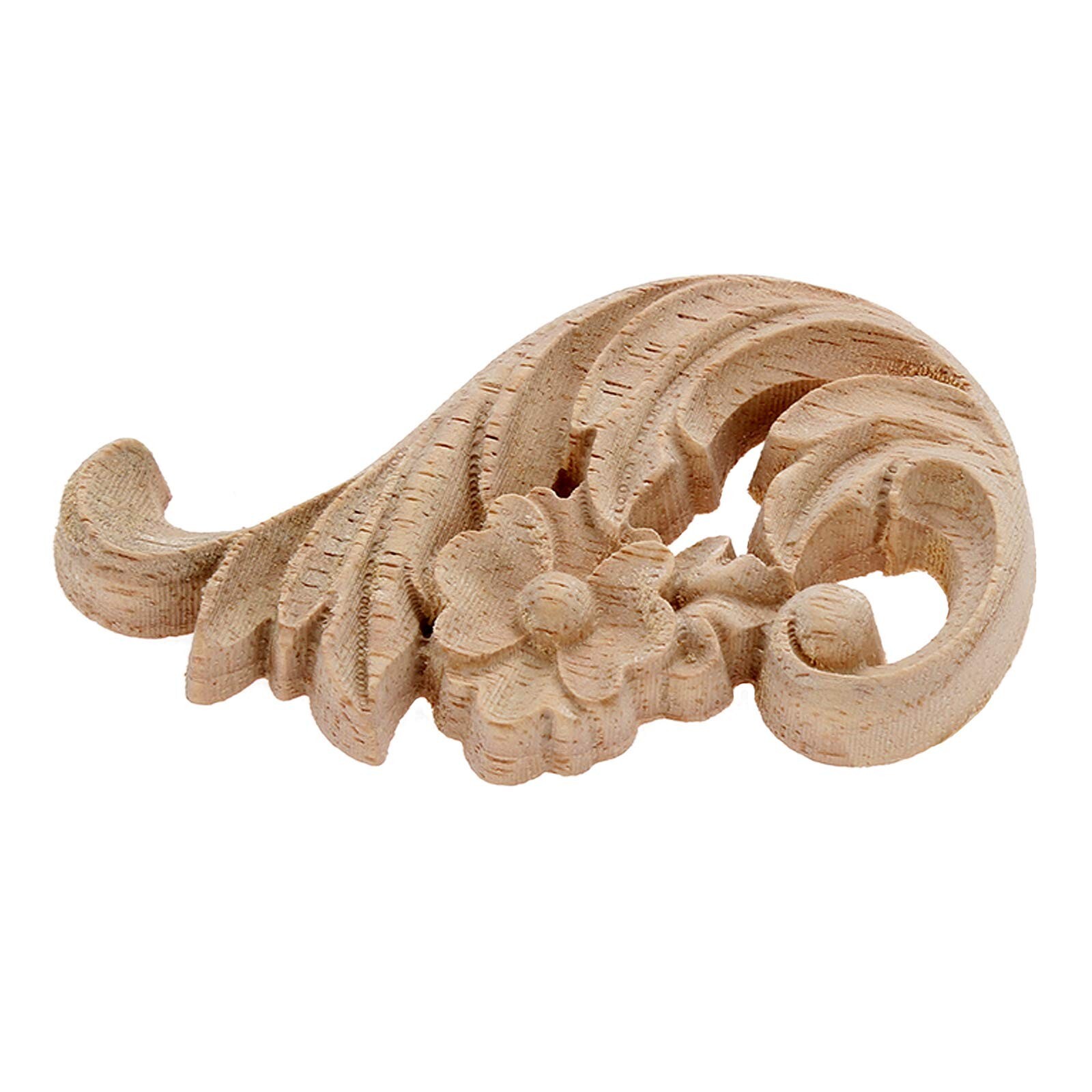 MUXSAM 1-Pair Rose Carved Wood Appliques Onlay, 8.5x5x1cm/3.35×1.97×0.39inch,…