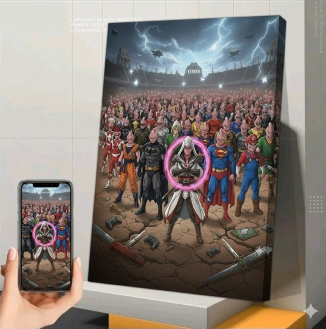 Cotton Canvas Pop Culture Poster Collection Majin Bu Multiverse Cloning Hero Fan