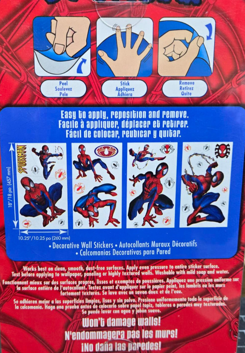 Marvel Spiderman Wall Stickers Kids Bedroom Decals Super Hero Decor PMSMWI1