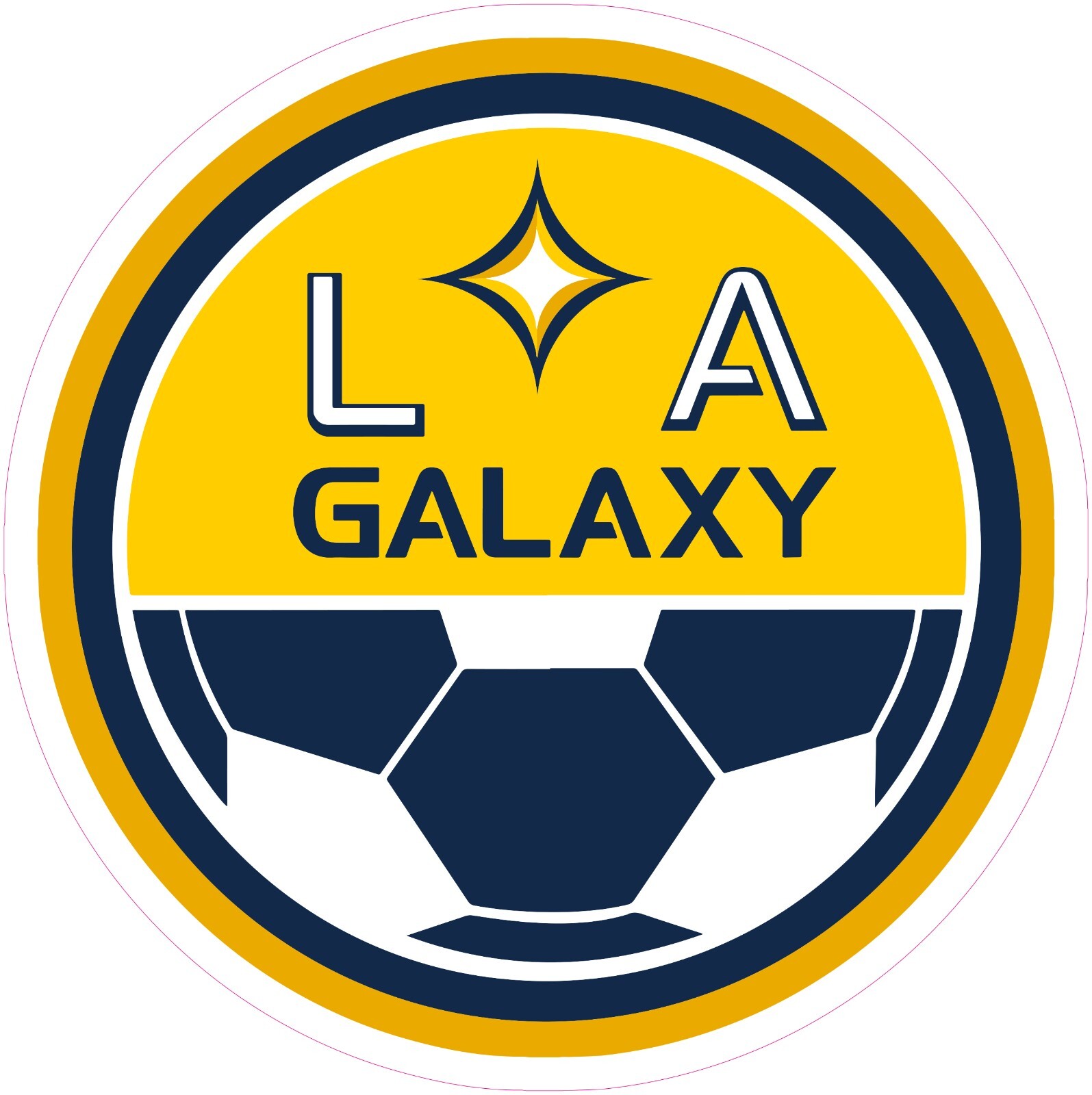 Los Angeles Galaxy Soccer Vinyl Decal Sticker Car Truck Bumper Laptop Mug