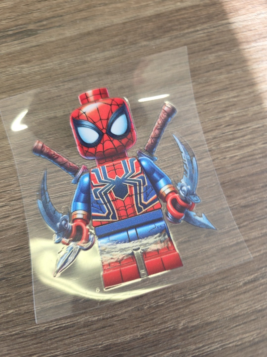 Lego Spiderman Figurine UVDTF Decal Made In USA Waterproof