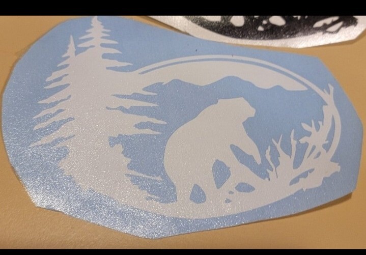 Bear Vinyl Decals Your Choice of pattern & color
