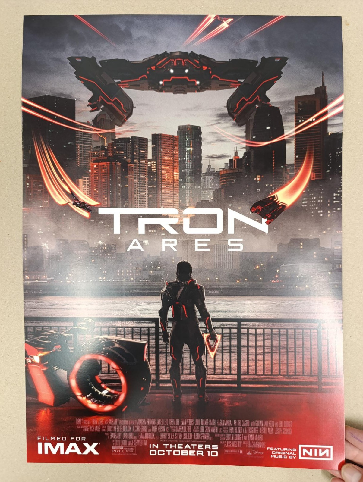Tron Ares Poster 2025 New Jared Leto Greta Lee Jeff Bridges