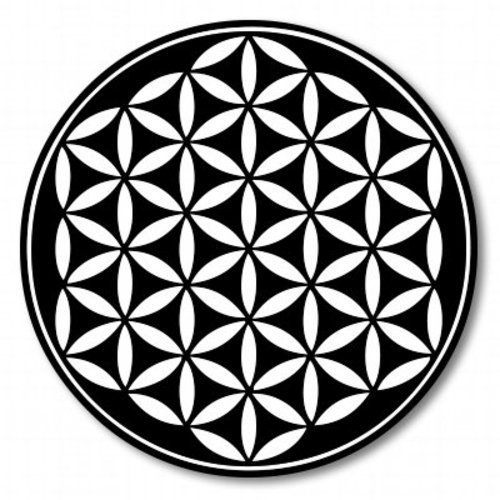 Flower of Life Black Sacred Geometry Car Vinyl Sticker – SELECT SIZE