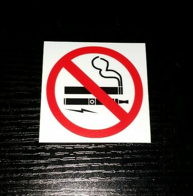 NO SMOKING VAPING STICKER SIGN **Choose your size** Adhesive Vinyl MADE IN USA