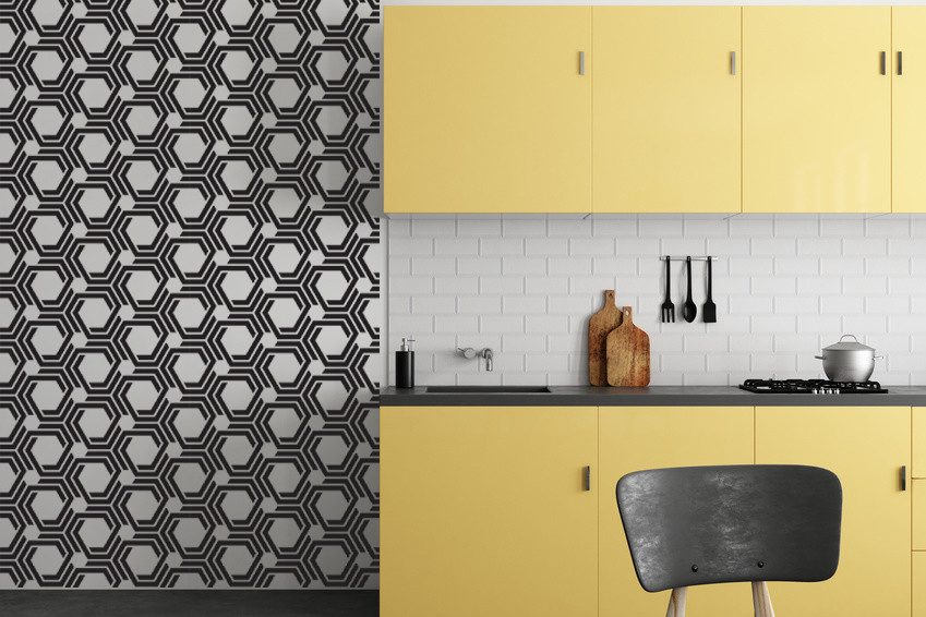 Mid Century Wall Decal, Hexagon Wall Decals, Geometric Wall Decor, Window Decals
