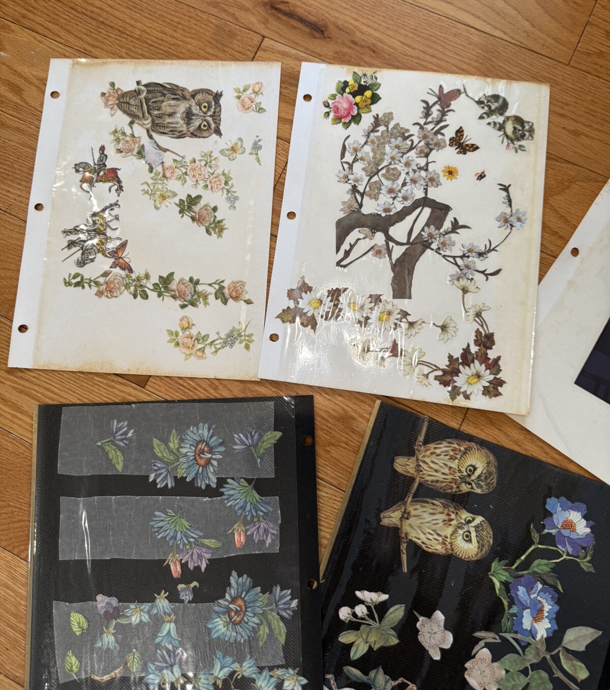 Decoupage Cutouts Vintage Floral Birds Animals People Vintage