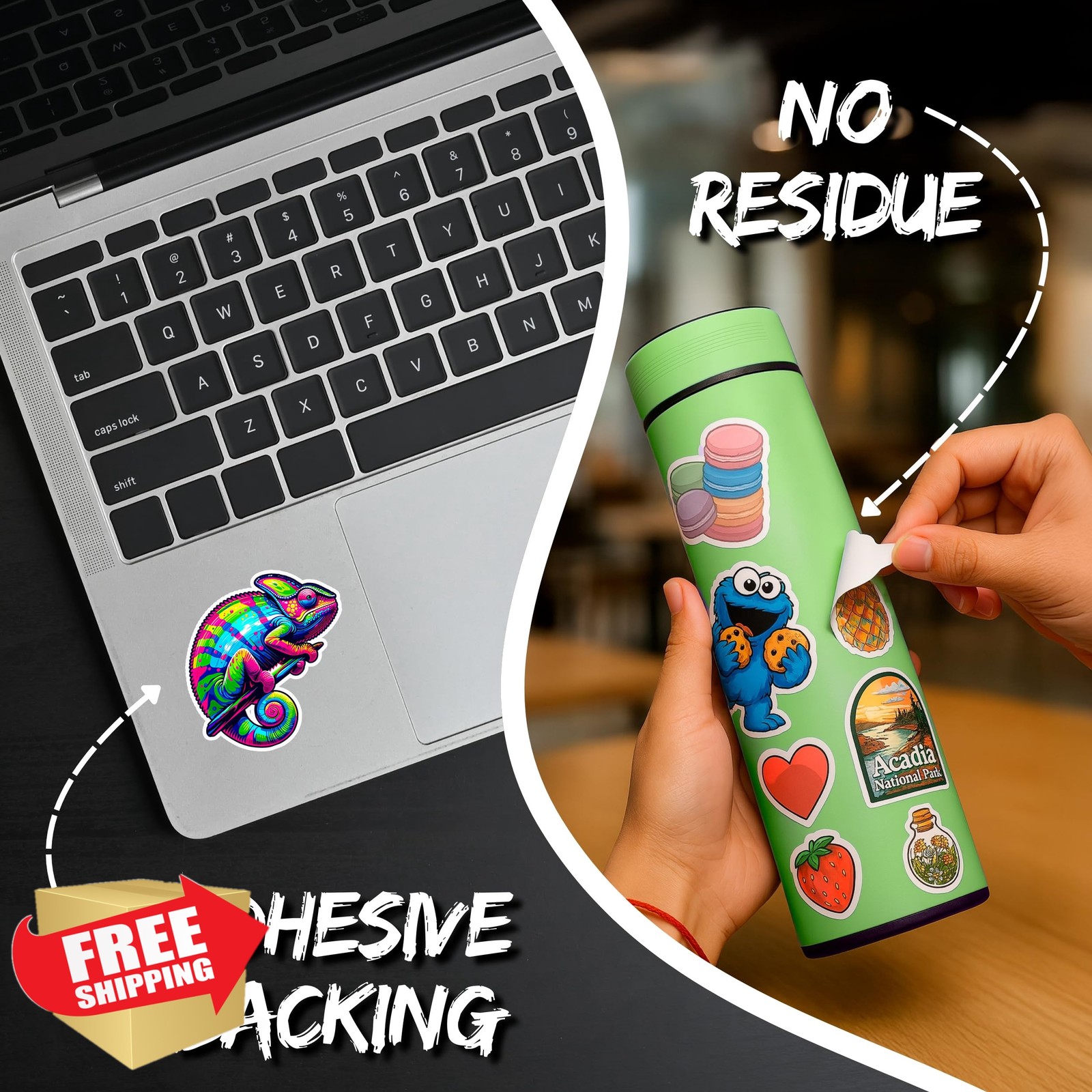 No Thorns Media Chameleon Sticker 4 Inch Color Changing Vinyl