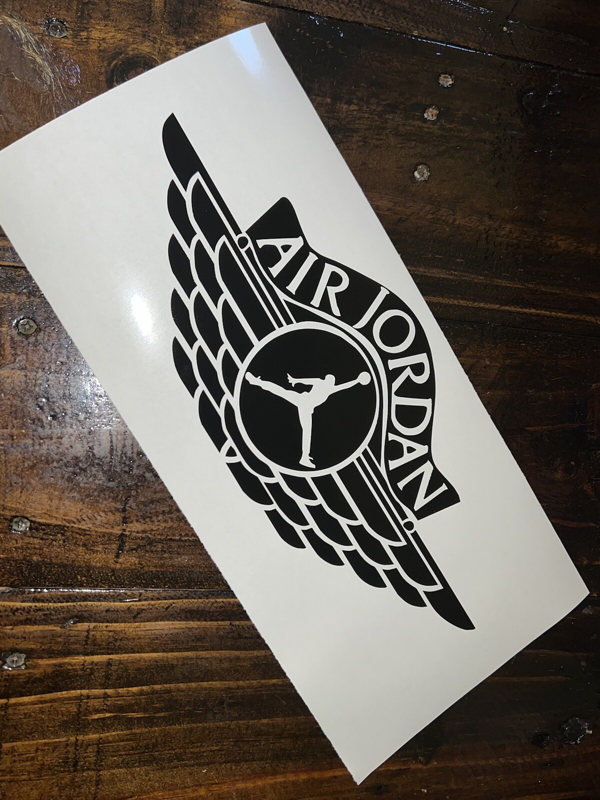Retro Air Jordan Sticker 12” Black Decal JUMPMAN Vinyl Michael Jordan Nike