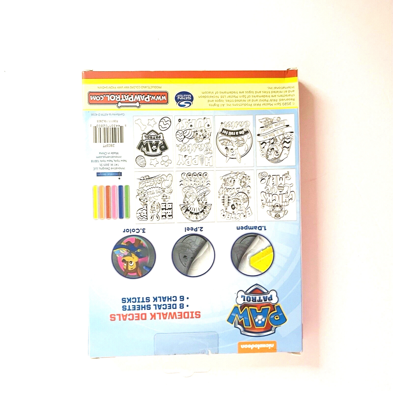Paw Patrol Sidewalk Decals Kit for Children by Nickelodeon