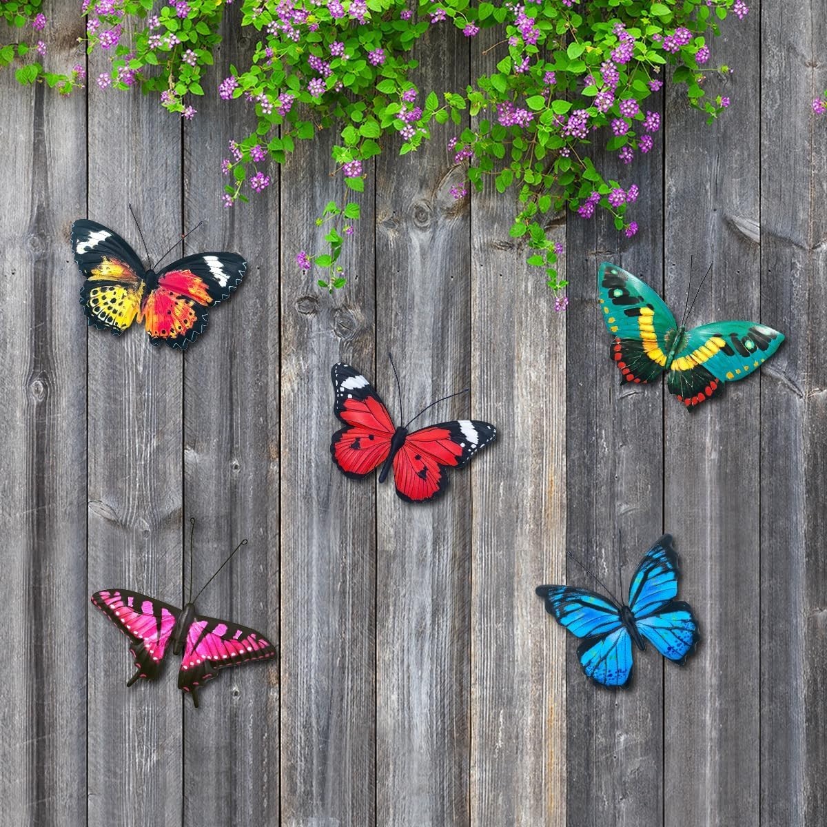 Lifelike 3D Metal Butterfly Wall Art Set – Perfect for Indoor and Outdoor Spaces