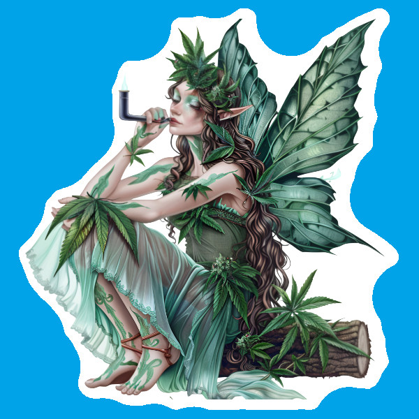 Fairy Tale Weed Vinyl Sticker 420 Weatherproof Stoner Gift Decal Marijuana Fairy