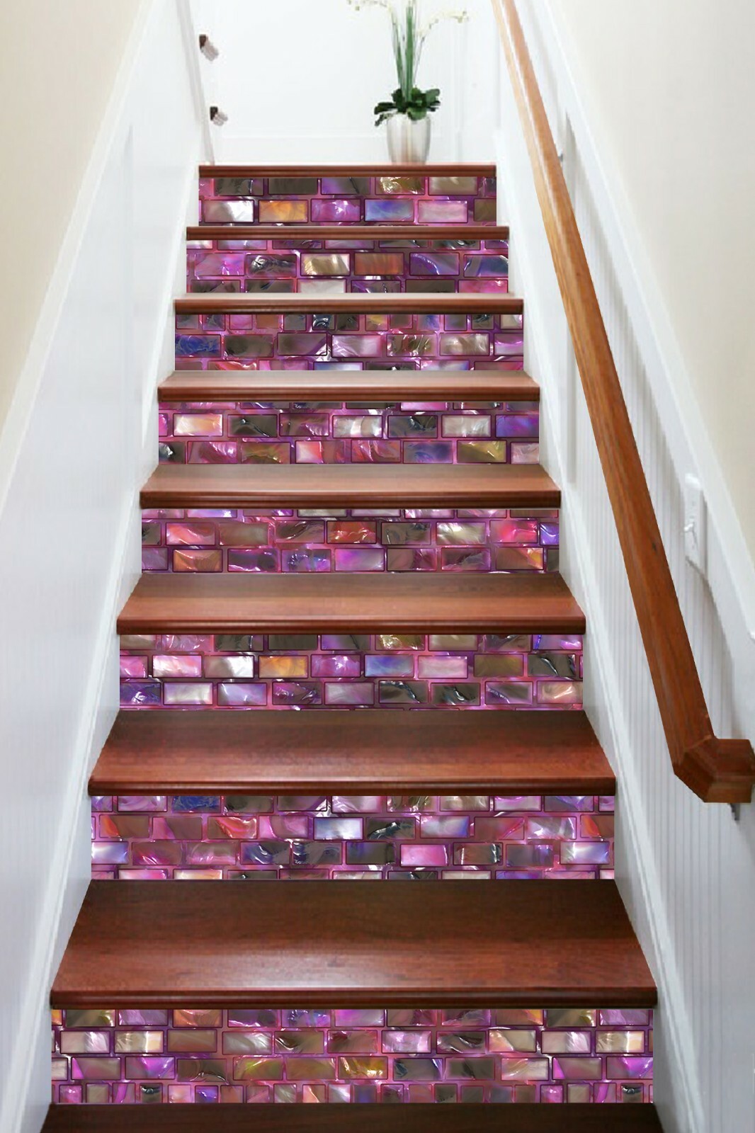 3D Colored Squares 461NA Stair Risers Decoration Photo Mural Decal Wallpaper Fay