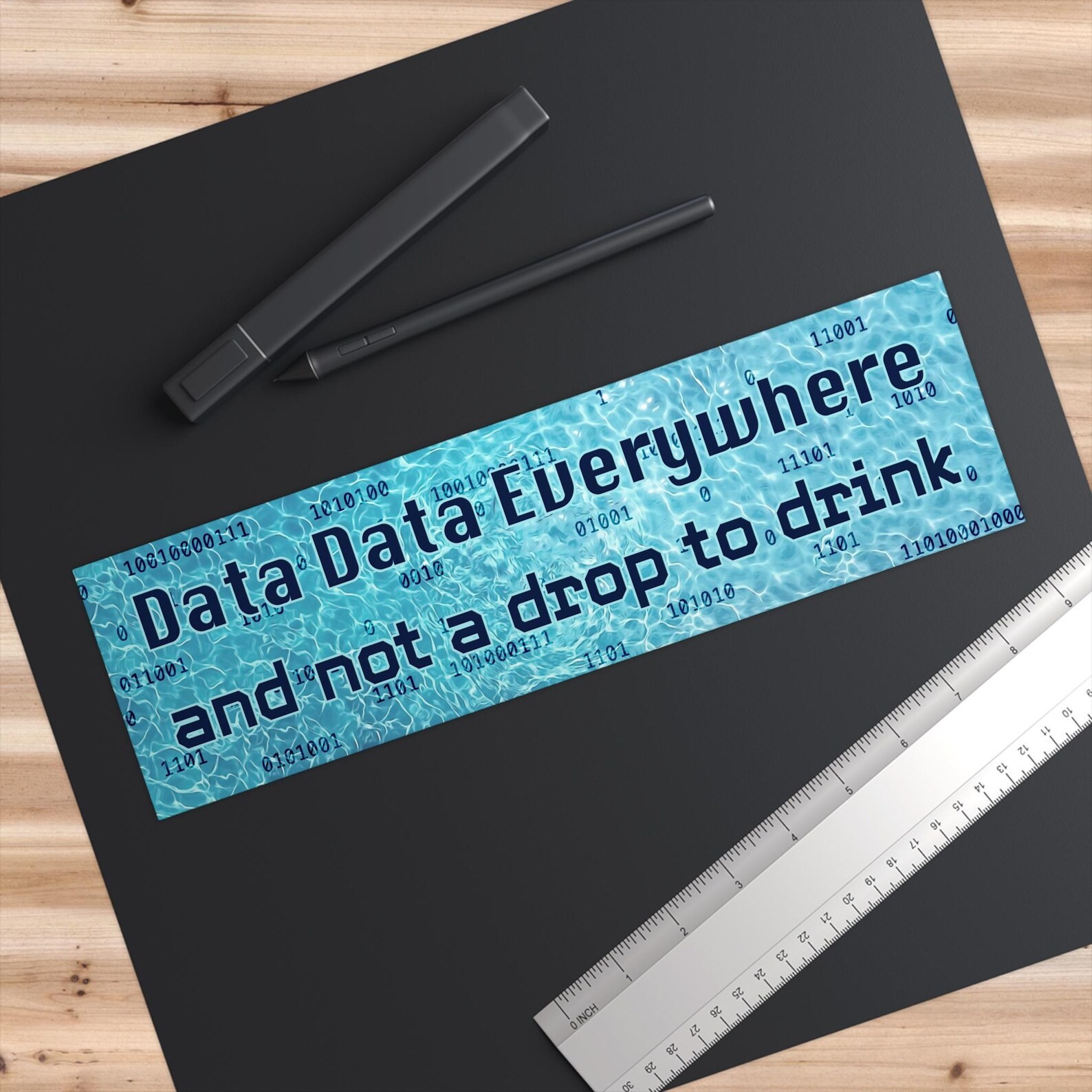Data Everywhere Not a Drop to Drink Bumper Sticker / Car Magnet – Anti AI Center