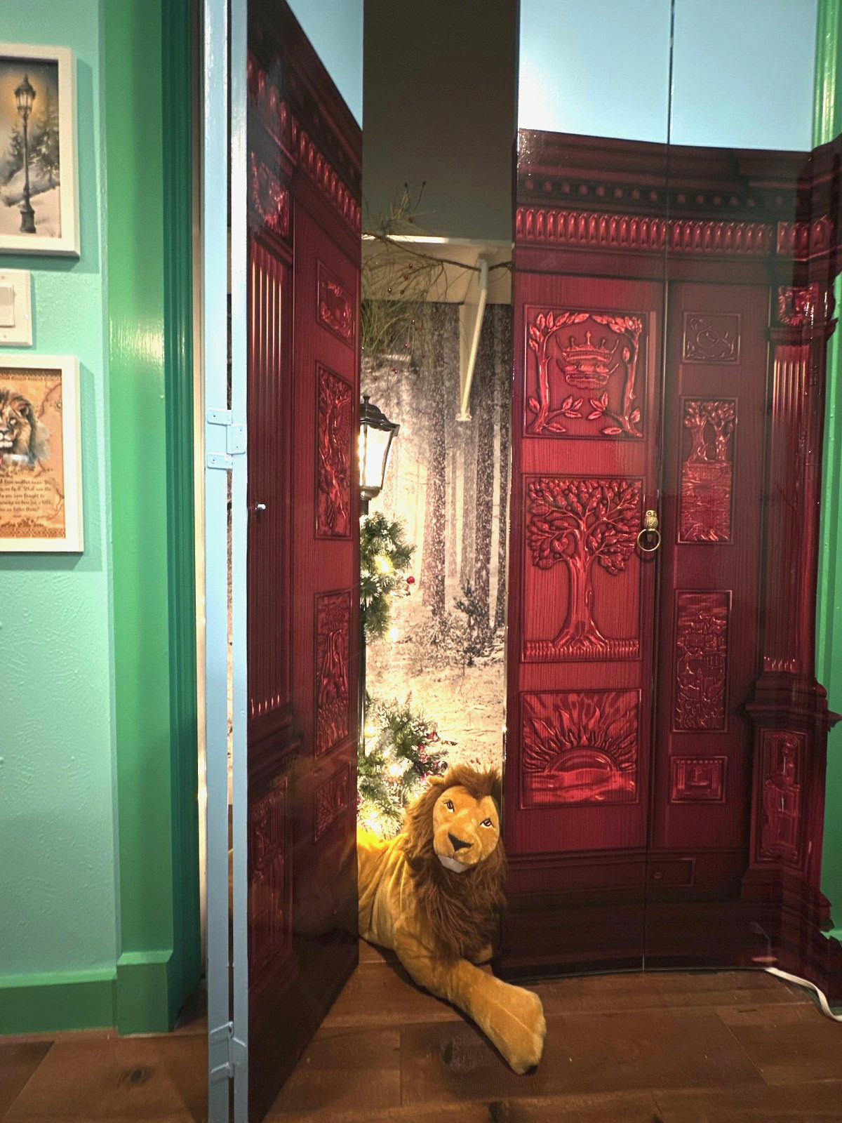 Narnia Wardrobe Door Mural | Fantasy Seamless 1-Piece Laminated Vinyl Wrap
