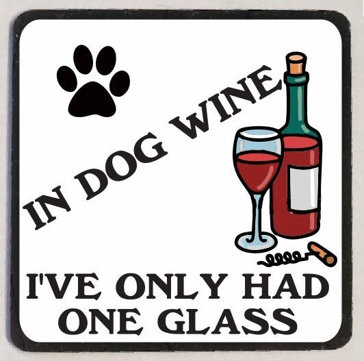 Dog Wine Refrigerator Magnet M19