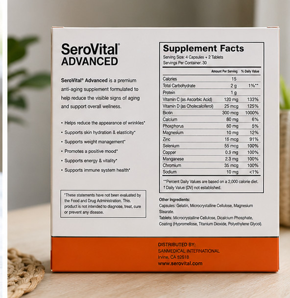 SeroVital Advanced Dietary Supplement 120 Capsules + 60 Tablets