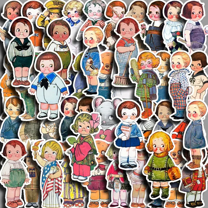 60PC. LITTLE PEOPLE WATERPROOF VINYL STICKERS/DECALS