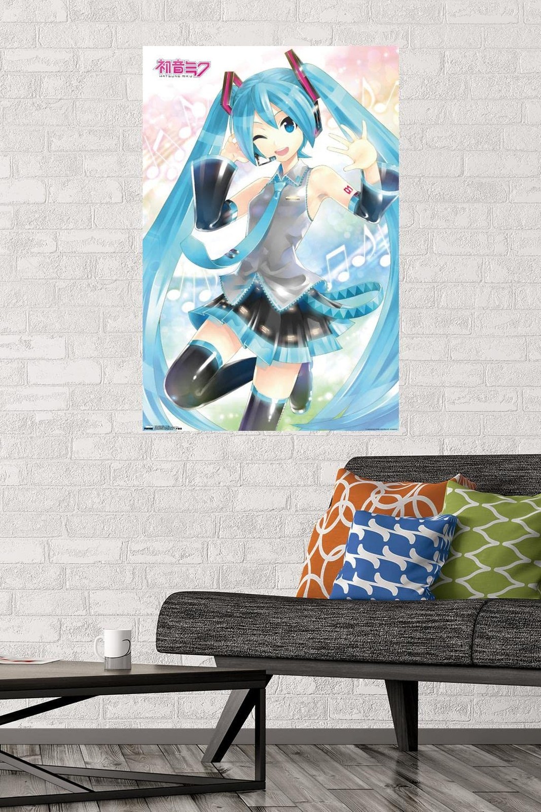 Trends International Hatsune Miku – Waving Wall Poster, 22.375" x 34", Unfram…