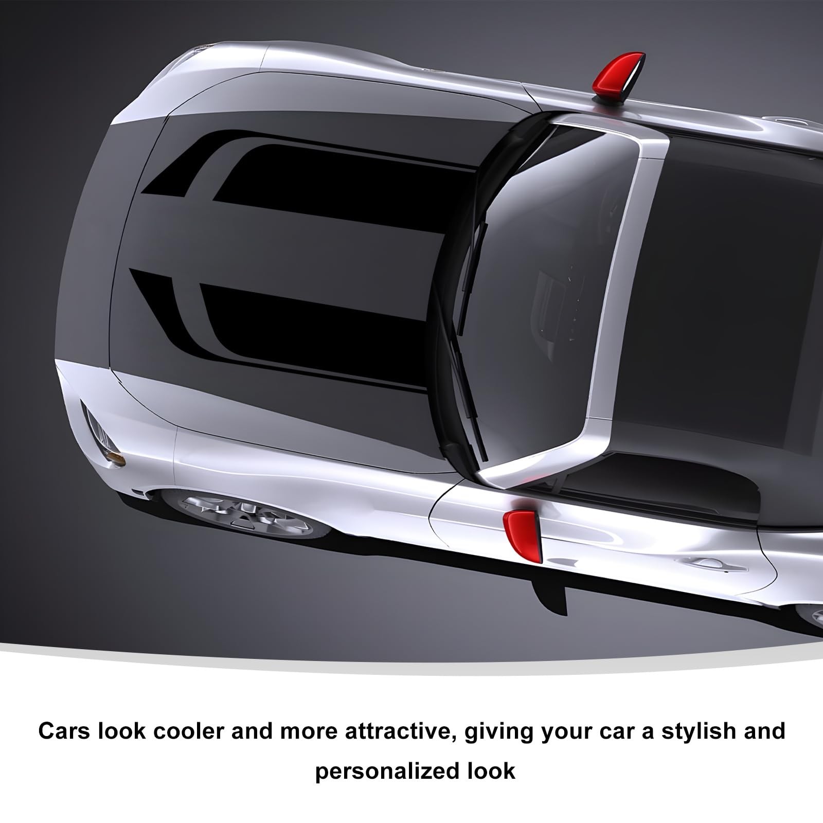 Universal Car Hood Decal Sticker Black Racing Stripe Vinyl Body Graphics