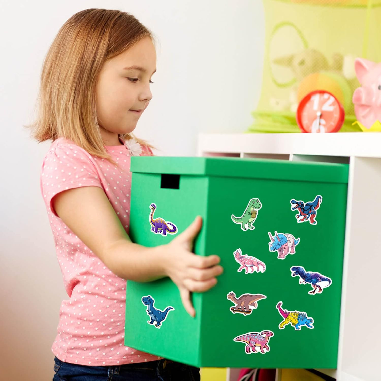 100PCS Dinosaur Stickers for Kids Waterproof Vinyl Cute Dino Party Favors Reward