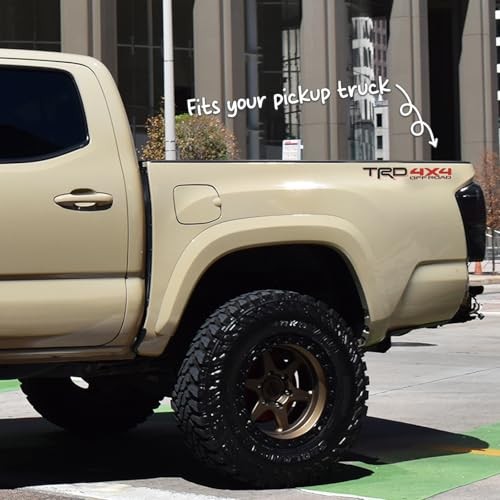 GRITKULTURE Removable TRD 4×4 Offroad Bedside Graphic Vinyl Decals 2 Pack for
