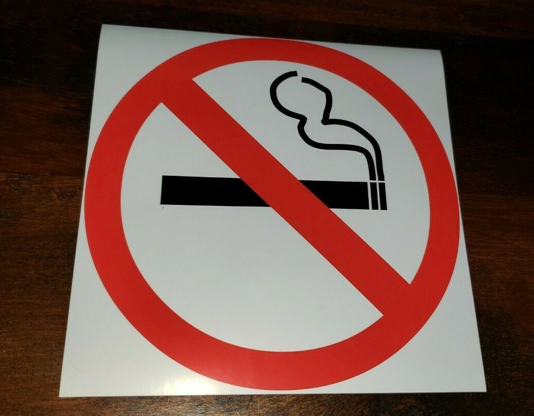 NO SMOKING STICKER SIGN **Choose your size** Adhesive Vinyl MADE IN USA