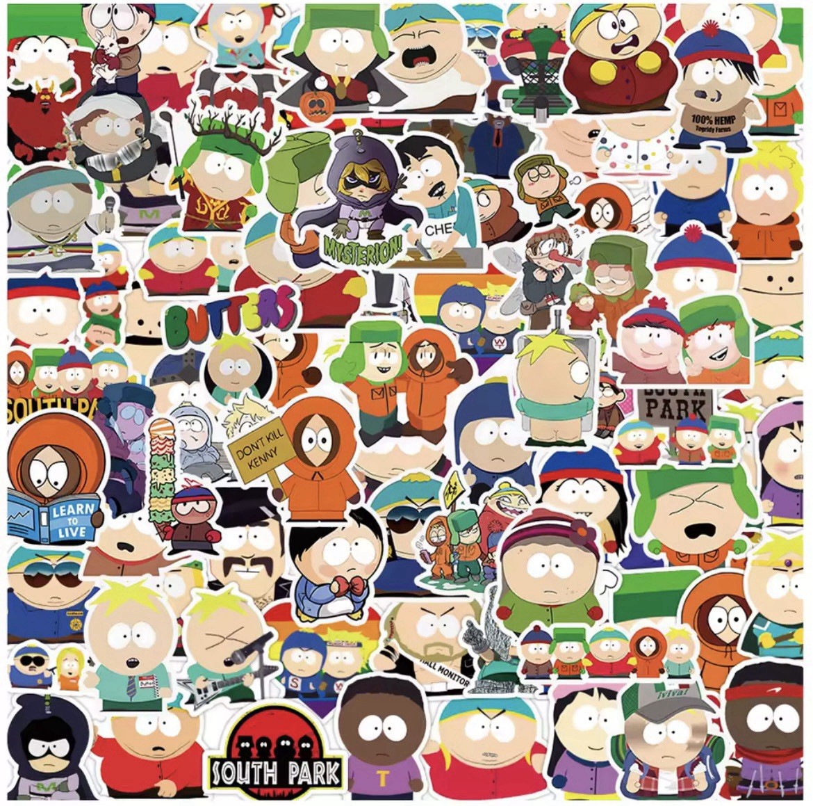 Smart Mouth South Kids Style Stickers 50pk Park Kids Cartoon Mix FREE SHIPPING