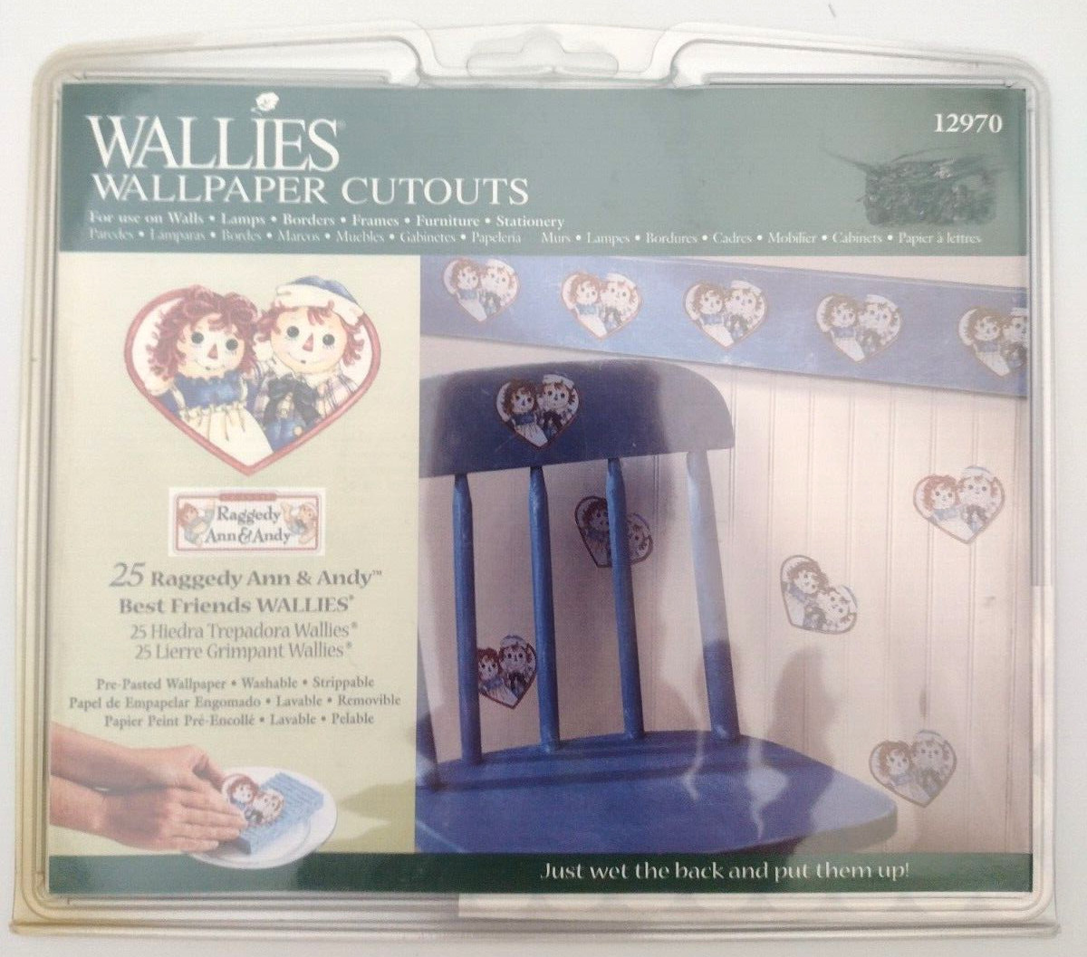 Raggedy Ann & Andy Best Friends Wallies Wallpaper Cutouts Wall Decor #12970
