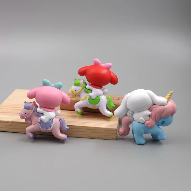Sanrio Anime Figures My Melody Cinnamoroll PVC Action Figure Cartoon Unicorn Dol