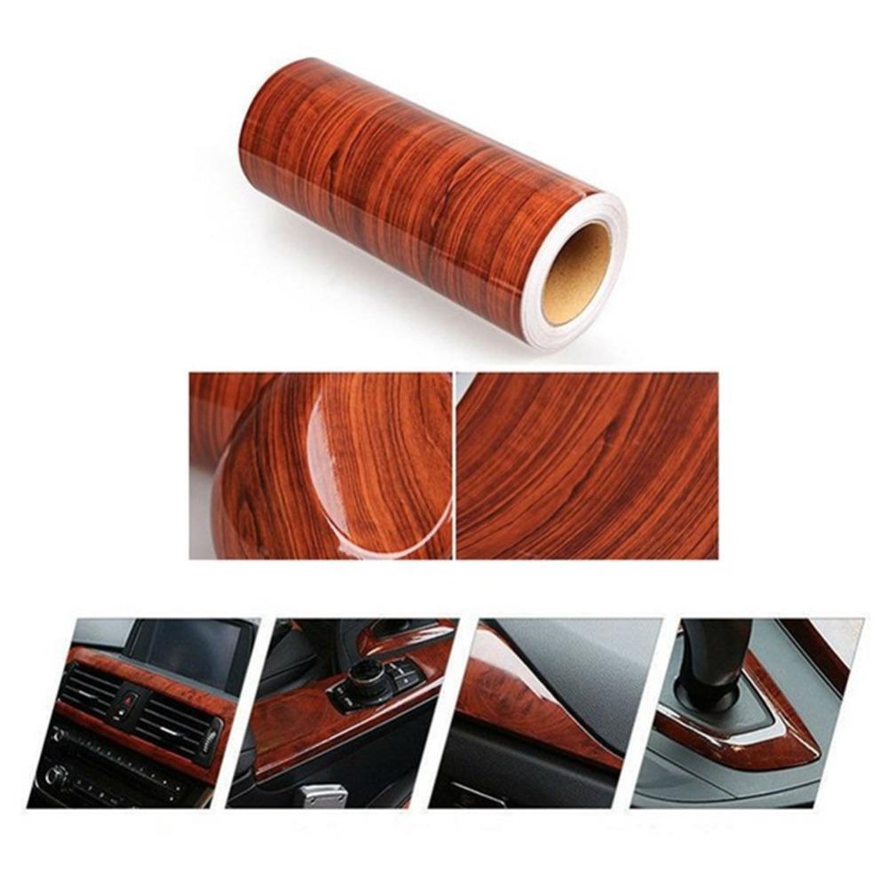 High Gloss Wood Grain Vinyl for Car Interior Furniture Countertop Wrap Sticker