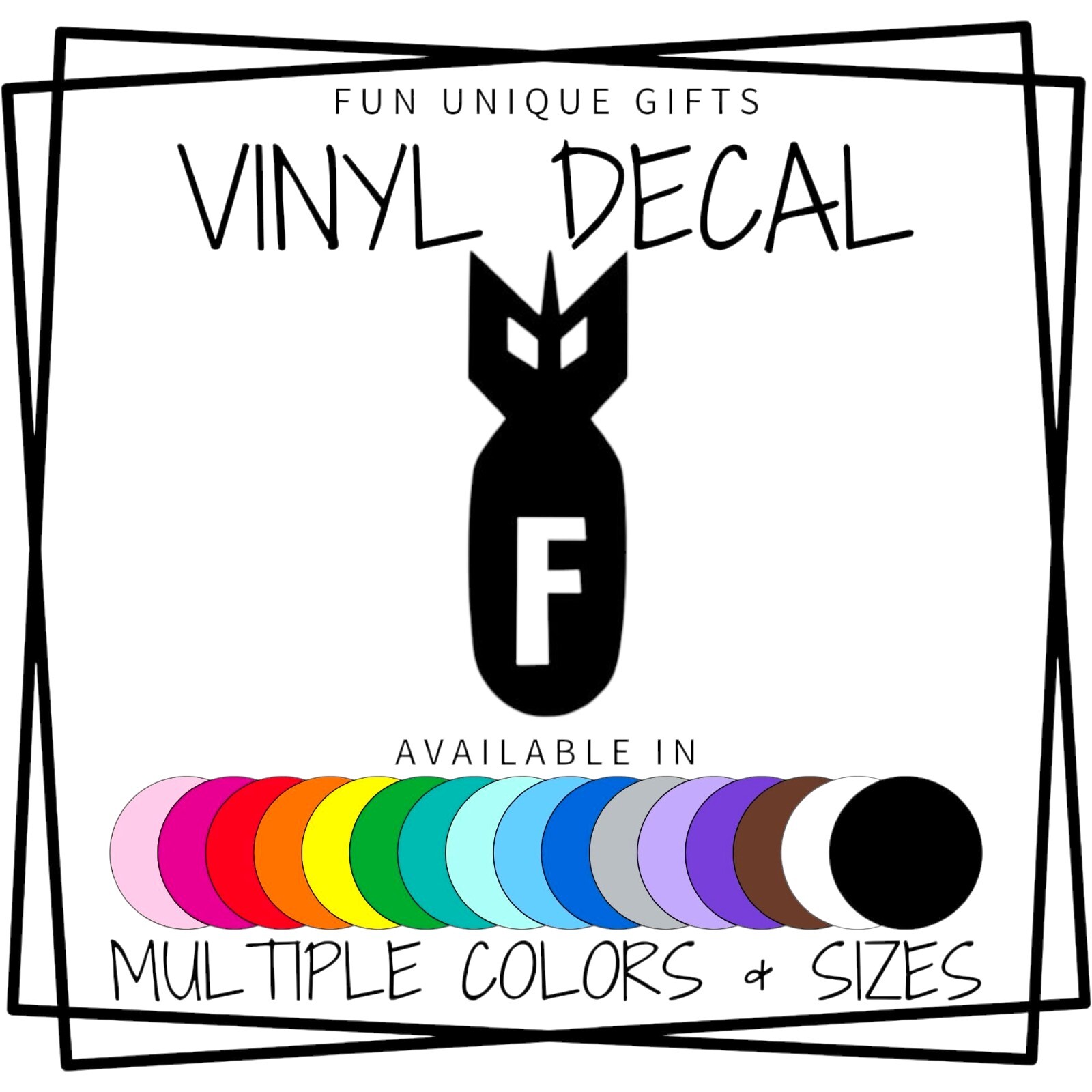 F Bomb Vinyl Decal Sticker -Multiple Colors & Sizes- FREE SHIPPING