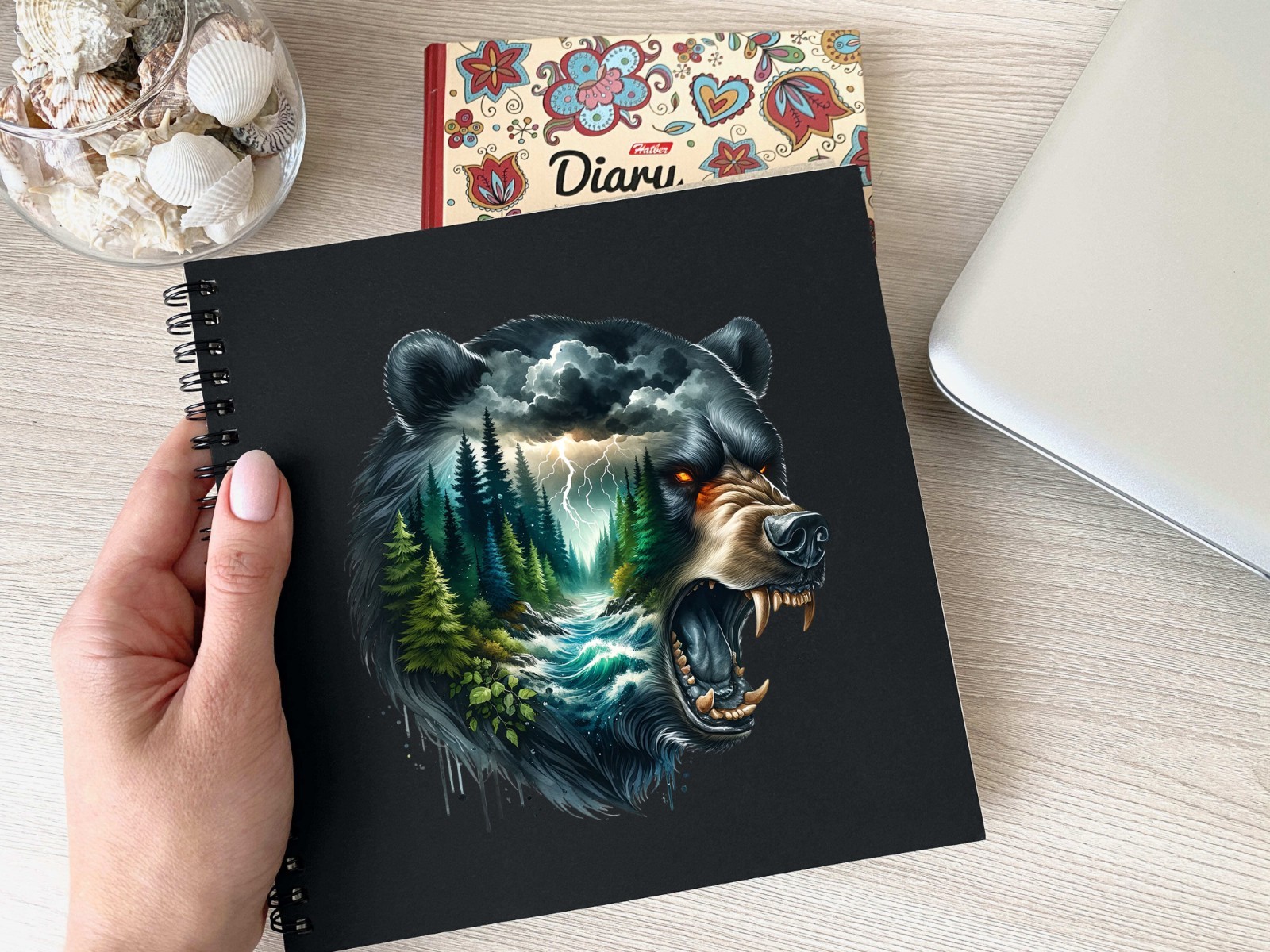 Storm Bear UV DTF Transparent Sticker / Decal
