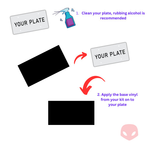 Hot Pink Gloss California Plate Wrap DIY Kit