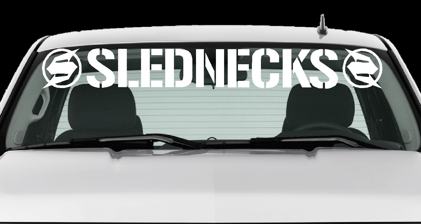 Slednecks Decal Snowmobile Logo Sticker ATV Extreme Ski Sled Snowboard