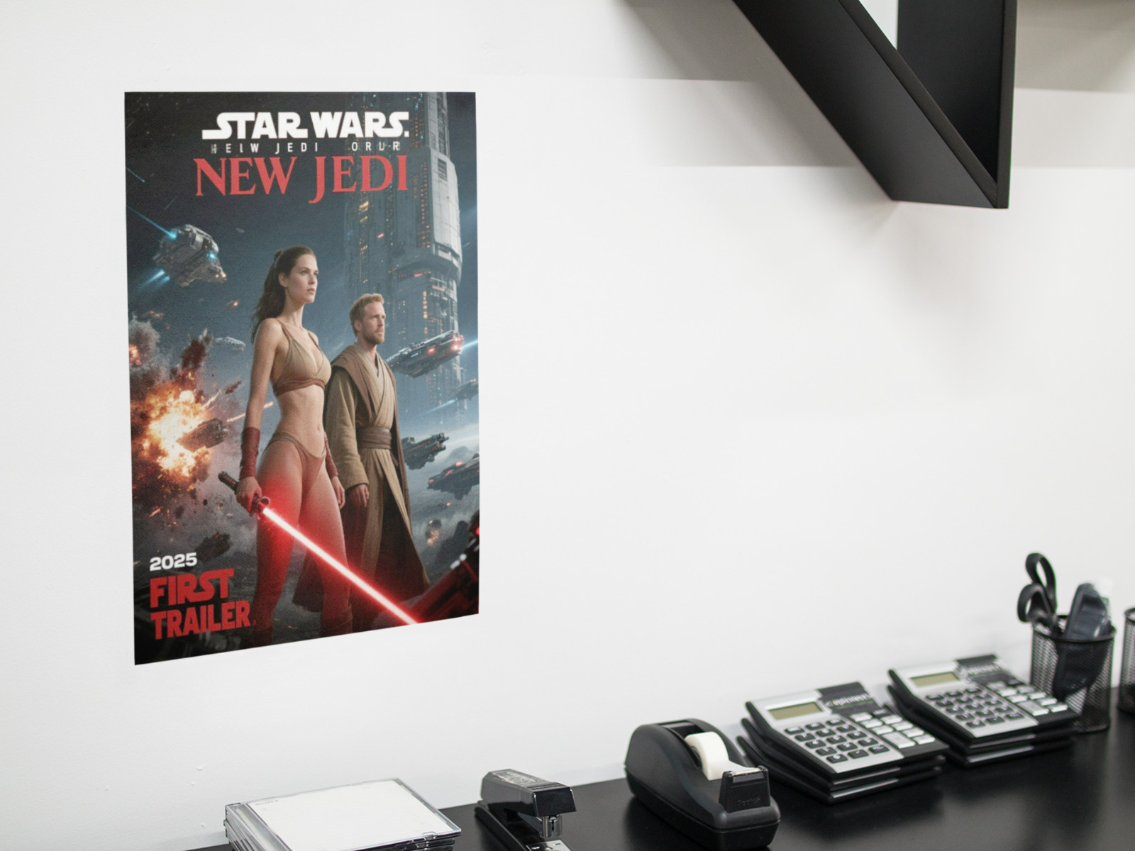 STAR WARS New JEDI Wall Vinyl Decal Poster CANVAS Print Removable Adhesive